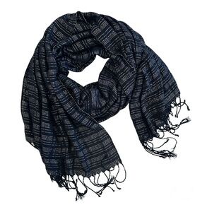 Calvin Klein | Classic Navy & Silver Scarf / Shawl / Wrap